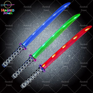 Épée <span class=keywords><strong>laser</strong></span> lumineuse LED télescopique colorée pour fête à thème, avec lumières clignotantes et effets sonores - Product Image 1