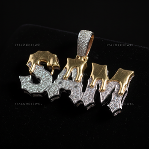 Nuevo Colgante de Plata de Ley 925 con Perla de Agua Dulce y Moissanita, Letra SAM, Estilo Hip Hop, Chapado en Oro, Joyería de Moda Unisex - Product Image 4
