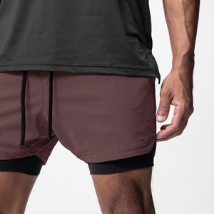 Pantaloncini <span class=keywords><strong>da</strong></span> Corsa Estivi <span class=keywords><strong>da</strong></span> <span class=keywords><strong>Uomo</strong></span> a Doppio Strato in Nylon ad Asciugatura Rapida <span class=keywords><strong>Pantaloni</strong></span> Fitness per Allenamento Muscolare e Basket - Product Image 5