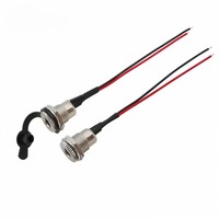 Prise d'alimentation CC DC-099W, boîtier en acier inoxydable IP55, 10A, femelle DIN, 5m, 5.5x2.1/2.5, câble soudé, adaptateur de charge rapide
