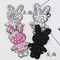 Nieuwe Hot Diamant Hot Map Creatieve Kleur Konijn Strass Pasta Diy Sieraden Kleding Accessoires Patch