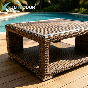 Set Lounge Moderno per Patio Hotel, Mobili <span class=keywords><strong>da</strong></span> <span class=keywords><strong>Giardino</strong></span> <span class=keywords><strong>in</strong></span> Resina, Divano Impermeabile <span class=keywords><strong>in</strong></span> Rattan Sintetico per Appartamenti, Cortili e Parchi - Product Image 6