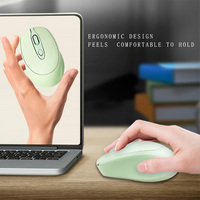 Souris sans fil ergonomique rechargeable 2,4 GHz aux couleurs Morandi, compatible Bluetooth pour PC, Android et iOS, adaptée aux ordinateurs portables