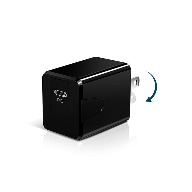PD USB-C Wall Charger | Compact 20W Fast Charging Adapter for IPhone, Samsung, Tablets & More,Foldable US Plug