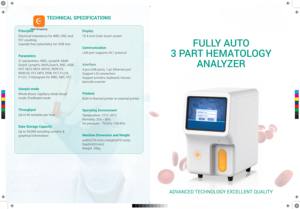 เครื่องวิเคราะห์โลหิตวิทยา 3 ส่วน / เครื่องนับเม็ดเลือด / เครื่องตรวจวัดค่า CBC สำหรับใช้ในห้องปฏิบัติการทางคลินิก - Product Image 3