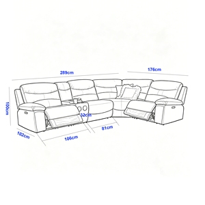 <span class=keywords><strong>Canapé</strong></span> sectionnel inclinable électrique <span class=keywords><strong>en</strong></span> <span class=keywords><strong>cuir</strong></span> <span class=keywords><strong>beige</strong></span> de luxe, <span class=keywords><strong>canapé</strong></span> modulaire intelligent avec console et haut-parleur Bluetooth pour salon - Product Image 6