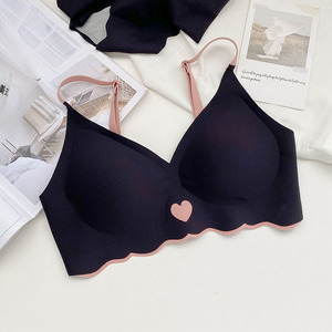 Conjunto de Sujetador de Mujer con <span class=keywords><strong>Espalda</strong></span> Bonita, <span class=keywords><strong>Sin</strong></span> Costuras, Cómodo, con <span class=keywords><strong>Push</strong></span>-<span class=keywords><strong>Up</strong></span>, <span class=keywords><strong>Sin</strong></span> Aro, de Sección Delgada, Directo de Fábrica - Product Image 6