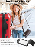 Vente chaude Étiquette de bagage de voyage de luxe avec positionnement GPS Personnalisée en cuir PU Trouver mes étiquettes de bagage Cadeau Certifié FCC CE RoHS