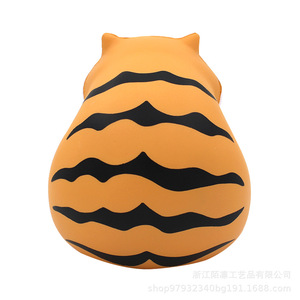 Pu <b>Foam</b> Tiger Eating Watermelon Squishy Toy <b>Craft</b> Decoration Gift - Product Image 3