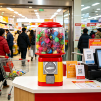 Distributeur automatique de jouets à capsules, corps en acrylique, à monnayeur, rendement élevé (ROI), retour sur investissement rapide, unité d'investissement rentable