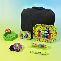 Distributeur en gros de fumoir tout-en-un ensemble de 6 pièces pour fumeurs broyeur d'herbes en plastique kit pour fumeurs cendrier en résine