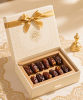 Boîte d'emballage personnalisée robuste pour dattes du Ramadan avec nœud, estampage à chaud et aimant, en carton