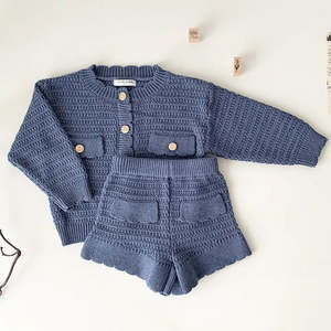 Ins2024 ropa de invierno para bebés durante el traje de primavera y otoño nuevo suéter privado para bebés Chaquetas de punto <span class=keywords><strong>Joker</strong></span> - Product Image 4