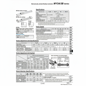 SMC Pneumatics-Cilindro sin vástago, articulado mecánicamente, categoría de producto - Product Image 1