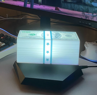 Lampe de chevet LED magnétique à lévitation 3D GTA Toy Moon Dollar, contrôle tactile, base rotative, à brancher, pour chambre, bureau, décoration de bureau