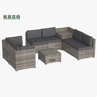 Ensembles de Table et chaises de jardin, Patio, canapé sectionnel en Aluminium, mobilier rond moderne en rotin, ensemble de meubles d'extérieur