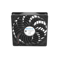 Ventilateur axial sans balais DC WELLSUNFAN OEM ODM FD12025 120x120x25mm 3000RPM à roulement à billes 2 broches silencieux pour équipement de refroidissement CPU