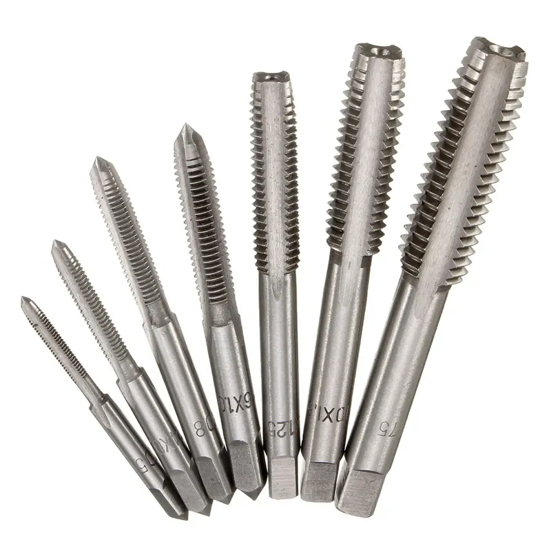 HSS Straight Thread Flute Screw Taps Carbide Milling Cutter Drill Bit Router Bit Hand Tap and Die Set CNC Lathe Machine Tools