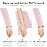 Ensemble de vêtements adaptatifs pour patients avec fermeture auto-agrippante, manches et jambes entièrement ouvrables, alternative à la blouse d'hôpital, pour personnes âgées alitées, soins post-chirurgicaux