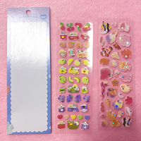 Kişiselleştirilmiş özel baskı karikatür sevimli altın folyo kırtasiye öpücük Cut Sticker Sheet paketi