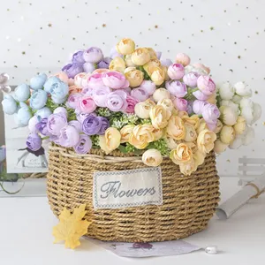 Nuovo Bouquet di 15 <span class=keywords><strong>Rose</strong></span> Colorate per Decorazioni Matrimoniali, Bouquet con Manico Piccolo - Product Image 1