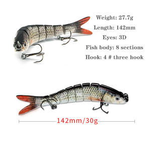 Oem Odm usine vente en gros de leurres de pêche segmentés en plastique dur à articulations multiples - Product Image 3