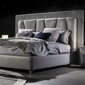 King Size <b>Bed</b> Luxury Italian Leather Grey Bedroom Modern Luxury <b>End</b> of <b>Bed</b> DV-MIRAGE-01-GIORGIO COLLECTIONS <b>End</b> of <b>Bed</b> DV- - Product Image 2