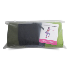 Bande de résistance élastique, bande de résistance pour yoga, anneau de mise en forme des fessiers en polyester-coton, ensemble de fitness tricoté pour squats, en stock. - Product Image 1