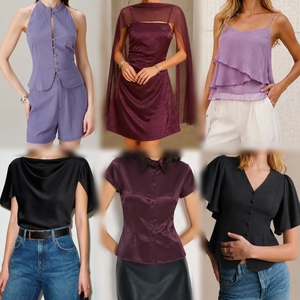 Wholesale Mixed Lot Ladies Tops Bulk <b>Bundle</b> Women's Knit Satin Lace Blouses Camisoles Summer Casual Tops - Product Image 1