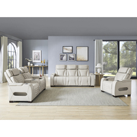 Canapé inclinable de luxe pour home cinéma, salon, avec inclinaison électrique, appuie-têtes, éclairage LED, rangement, port USB + Type C