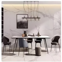 Placage en fibre de charbon de bambou, panneau mural en PVC imitation marbre, panneaux de décoration intérieure imperméables pour la décoration des murs de cuisine, d'hôtel et de douche