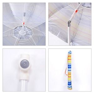 Parapluie de plage extérieur à rayures ou <span class=keywords><strong>solide</strong></span>, OEM 2.0M - Product Image 4