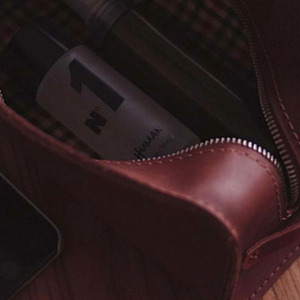 Bolsa de Aseo de Cuero Genuino Ecológica Premium al por Mayor, Ligera, Espaciosa, Elegante y Duradera, Organizador de Artículos de Aseo para Viaje - Product Image 3