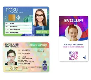 Unimes Evolis pripri2 tek taraflı çift taraflı PVC kimlik kartı yazıcı için çip ile NFC kart