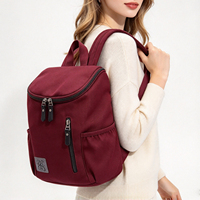 Sac à dos Oxford minimaliste à fermeture éclair large, plusieurs poches, léger, pour usage quotidien, pour adolescente, étudiante, logo personnalisé