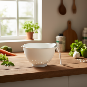Plastic Colander (24.5cm) Easy Drain universal CHEF LINE White 122750156 - Product Image 3