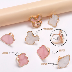 Bague en résine Nail Art Palette avec motif en marbre pour vernis à gel Mélange de couleurs Maquillage Peinture Mélange Affichage Salon Manucure Outils - Product Image 3