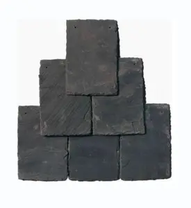 Tuiles de pavage en pierre naturelle ardoise noire