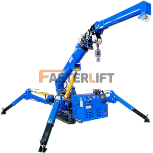 Mini Grúa Araña Eléctrica de Doble Potencia, Grúas Araña Móviles de 10m 15m, Maquinaria para Trabajos en Interiores con Certificado CE EPA EURO5 - Product Image 2