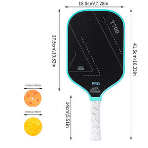 Pala <span class=keywords><strong>de</strong></span> Pickleball sin Bordes con Núcleo <span class=keywords><strong>de</strong></span> Fibra <span class=keywords><strong>de</strong></span> Carbono y Rotación <span class=keywords><strong>de</strong></span> 360 Grados, Modelo T700, Marca Jiule - Product Image 2