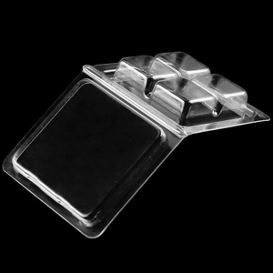 Custom clear transparent plastic 5 cell frosted wax melt clamshell round packaging box