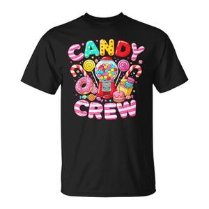 T-shirt da festa Candy Crew Matching Group con dolci colorati - Product Image 1