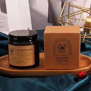 Bougie parfumée 100g en cire de soja, parfum floral, durée de combustion de 20 heures, design minimaliste, décoration d'intérieur, boîte cadeau incluse - Product Image 1