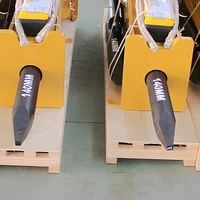 Marteau hydraulique robuste avec burin de 135 mm pour excavatrice, brise-roche et travaux en carrière