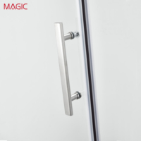 Paroi de douche coulissante ronde à séparation sèche et humide, avec cadre en aluminium, pour salles de bain et de location, pour projets de commerce extérieur