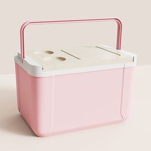 14L Modern Portable Waterproof Lightweight Food & Cans Camping Outdoor PP <b>Ice</b> Chest <b>Cooler</b> <b>Box</b> with Wooden Lid - Product Image 6