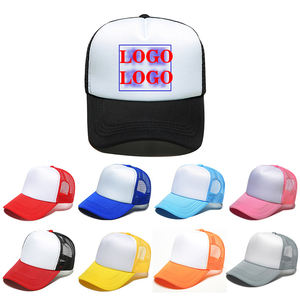 Casquettes de sport en mousse à 5 panneaux respirantes personnalisées en gros, chapeaux en maille, broderie personnalisée, casquette de camionneur - Product Image 3