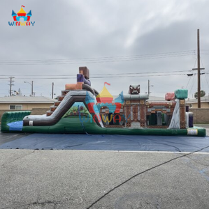 Circuito de Obstáculos Inflable Comercial con Temática de Píxeles - Desafío de Obstáculos de Bloques para Fiestas Infantiles y Eventos al Aire Libre - Product Image 2