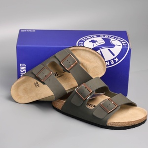 Sandales en liège pour femmes, directement de l'usine, type <span class=keywords><strong>Birkenstock</strong></span> Arizona, orthopédiques, en daim, avec semelle confort, prix de gros - Product Image 1