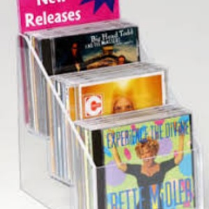 Handmade Counter Top Compact Disc Storage Display <b>Stand</b> Customizable Color & Size Clear Acrylic <b>CD</b> Rack Custom Logo JIC Brand - Product Image 2